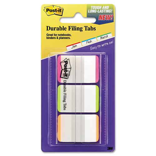 Post-IT Tabs 686L-PGO 1" Lined Tabs, 1/5-Cut, Assorted Bright Colors, 1" Wide, 66/Pack
