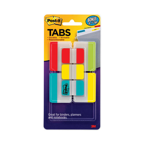 Post-IT Tabs 686-VAD2 Tabs Value Pack, 1/5-Cut And 1/3-Cut Tabs, Assorted Colors, 1" And 2" Wide, 114/pack
