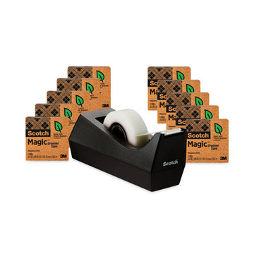 Scotch 812-10P Magic Greener Tape, 1" Core, 0.75" X 75 Ft, Clear, 10/pack