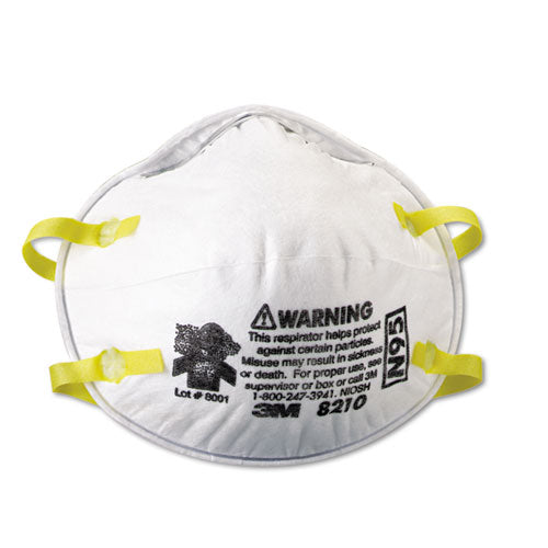 3M 7100132742 Lightweight Particulate Respirator 8210, N95, Standard Size, 20/Box
