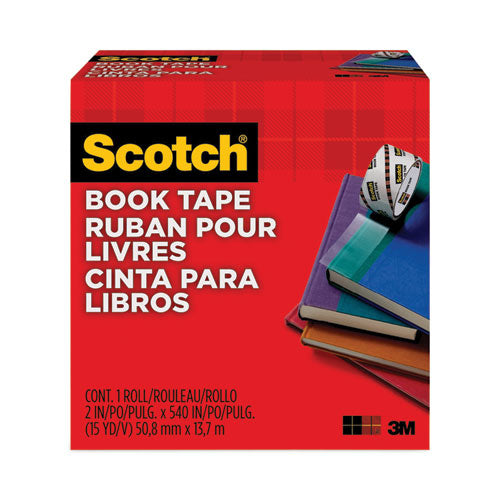 Scotch 845 Book Tape, 3" Core, 2" X 15 Yds, Clear