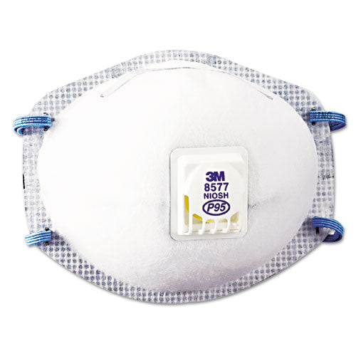 3M 7000002062 particulate respirator 8577, p95, one size fits all, 10/box