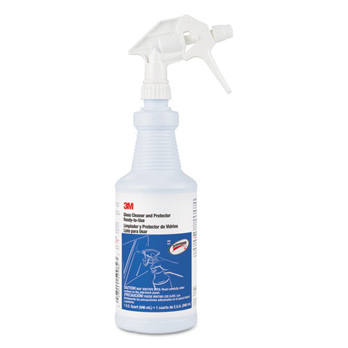 3M 85788 Ready-To-Use Glass Cleaner With Scotchgard, Apple, 32 Oz Spray Bottle, 12/carton