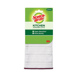 Scotch-Brite 9032-2 Kitchen Cleaning Cloth, Microfiber, 11.4 x 12.4, White, 2/Pack, 12 Packs/Carton