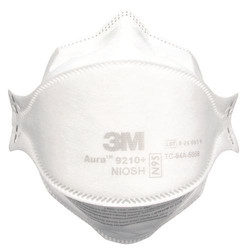 3M 9205PLUS Aura Particulate Respirator 9205+, Standard Size, 12/Carton