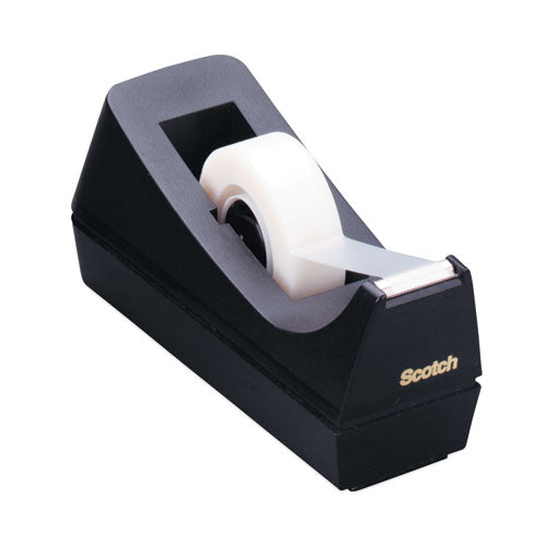 Scotch C-38 Desktop Tape Dispenser, Weighted Non-Skid Base, 1" Core, Black
