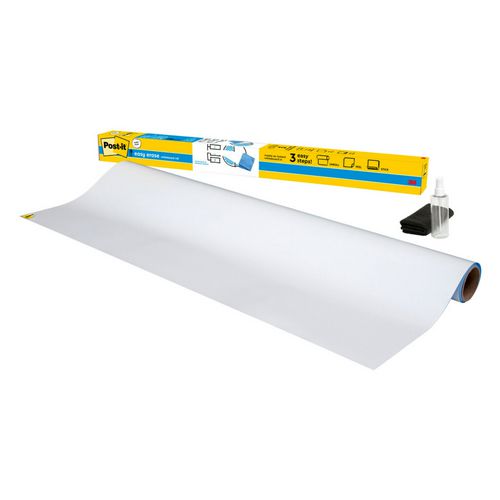 Post-IT EE8X4 Easy Erase Permanent Marker Whiteboard Surface, 96 x 48, White Surface
