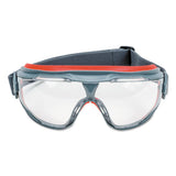 3M GG501SGAF gogglegear 500series safety goggles, anti-fog, red/gray frame, clear lens,10/ctn