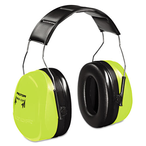3M 7100008764 Peltor Optime 105 Hi-Viz Earmuffs, 30 Db Nrr, Hi-Viz Green