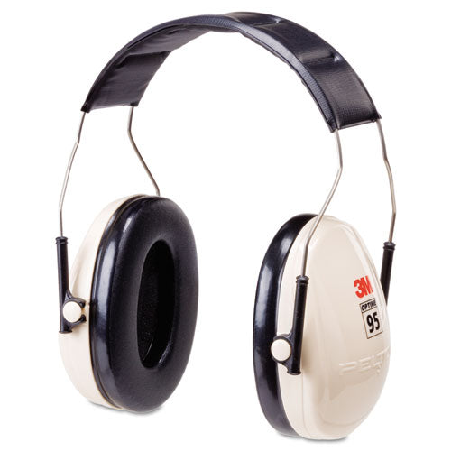 3M H6F/V Peltor Optime 95 Low-Profile Folding Ear Muff H6F/V, 21 Db, Beige/Black