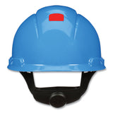 3M 7100239987 SecureFit H-Series Hard Hats, H-700 Cap with UV Indicator, 4-Point Pressure Diffusion Ratchet Suspension, Blue