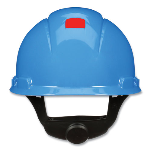 3M 7100239987 SecureFit H-Series Hard Hats, H-700 Cap with UV Indicator, 4-Point Pressure Diffusion Ratchet Suspension, Blue