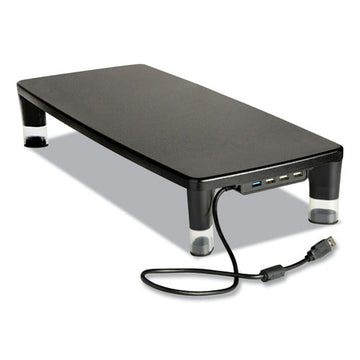 3M MS100B Monitor Stand Ms100b, 21.6 X 9.4 X 2.7 To 3.9, Black/clear, Supports 33 Lb