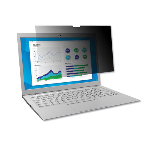 3M PF133W9B Frameless Blackout Privacy Filter For 13.3" Widescreen Laptop, 16:9 Aspect Ratio