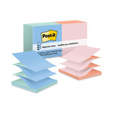 Post-IT Dispenser Notes R330-U-ALT Original Pop-up Refill, Beachside Cafe Collection Alternating-Color Value Pack, 3" x 3", 100 Sheets/Pad, 12 Pads/Pack