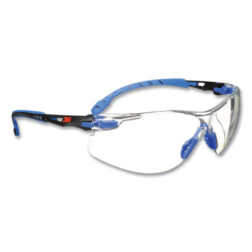 3M 7100079183 Solus 1000 Series Safety Glasses, Blue Plastic Frame, Clear Polycarbonate Lens