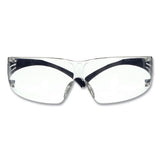 3M 7100180044 SecureFit Protective Eyewear, 200 Series, Dark Blue Plastic Frame, Clear Polycarbonate Lens