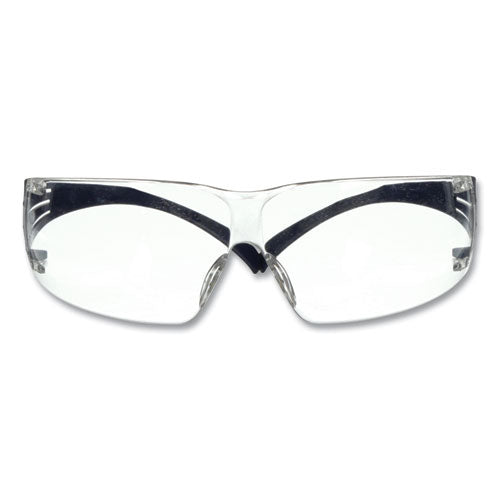 3M 7100180044 SecureFit Protective Eyewear, 200 Series, Dark Blue Plastic Frame, Clear Polycarbonate Lens