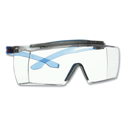 3M 7100203198 SecureFit Protective Eyewear, 3700 OTG Series, Blue Plastic Frame, Clean Polycarbonate Lens