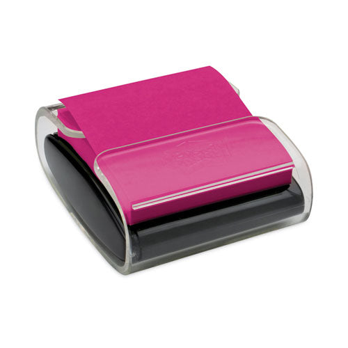 Post-IT Pop-Up Notes Super Sticky WD-330-BK Wrap Dispenser, For 3 x 3 Pads, Black/Clear, Includes 45-Sheet Color Varies Pop-up Super Sticky Pad