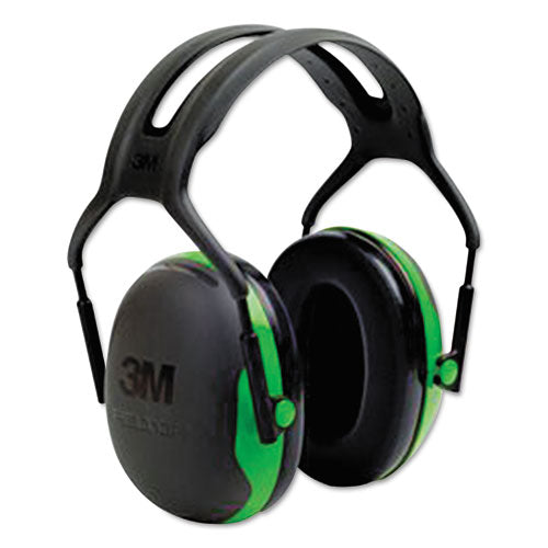3M X1A PELTOR X Series Earmuffs, Model X1A, 22 dB NRR, Black/Green