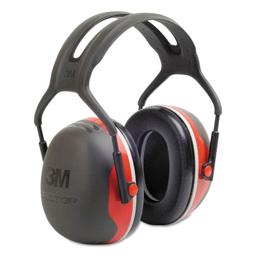 3M X3A Peltor X3A Over-The-Head Earmuffs, 28 Db Nrr, Black/Red, 10/Carton