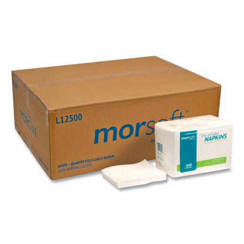 Morcon Tissue L12500 11.5" X 11.5" Lunch Napkin White 1 Ply12 500 ct