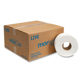 Morcon Tissue 129X Jumbo Bath Tissue, Septic Safe, 2-Ply, White, 3.3" x 500 ft, 12/Carton