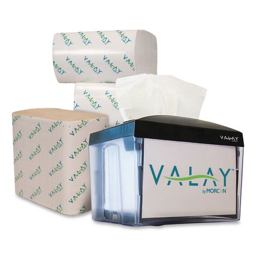 Morcon Tissue NT222 Valay Table Top Napkin Dispenser, 6 x 6.5 x 8, Black