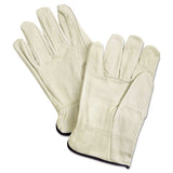 MCR Safety 3400XL Unlined Pigskin Driver Gloves, Cream, X-Large, 12 Pairs