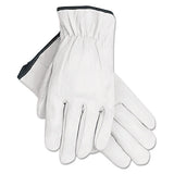 MCR Safety 3601XL Grain Goatskin Driver Gloves, White, X-Large, 12 Pairs
