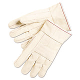 MCR Safety 9124K 1,000 series canvas double palm and hot mill gloves, men's, pvc dots, dozen