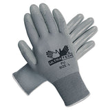 MCR Safety 9696L Ultra Tech TaCartonile Dexterity Work Gloves, White/Gray, Large, 12 Pairs