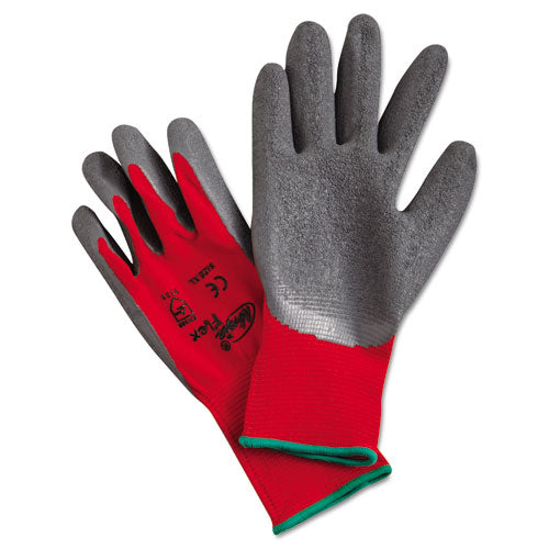 MCR Safety N9680XL Ninja Flex Latex-Coated-Palm Gloves, Nylon Shell, X-Large, Red/gray