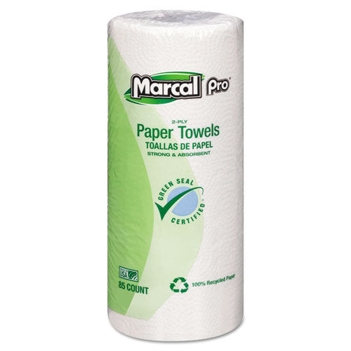 Marcal 06350 Perforated Kitchen Towels, White, 2-Ply, 9 x 11, 85 Sheets/Roll, 30 Rolls/Carton