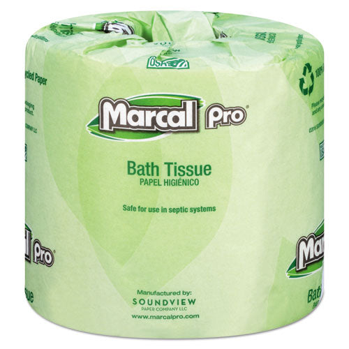 Marcal PRO 3001 100% Recycled Bathroom Tissue, Septic Safe, 2-Ply, White, 240 Sheets/Roll, 48 Rolls/Carton