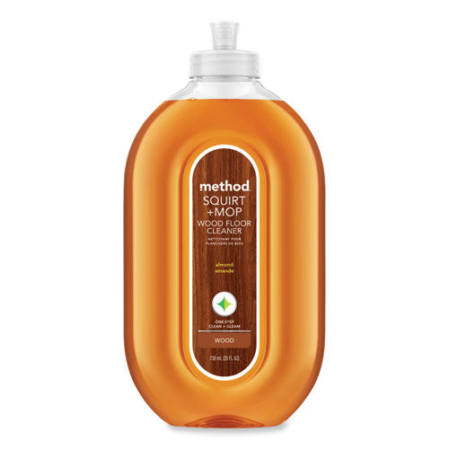 Method 817939005620 Squirt + Mop Wood Floor Cleaner, Almond Scent, 25 Oz Squirt Bottle