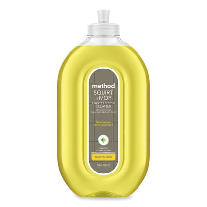 Method 00563CT Squirt + Mop Hard Floor Cleaner, 25 Oz Spray Bottle, Lemon Ginger, 6/carton