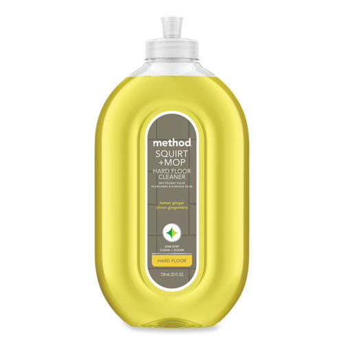 Method 00563CT Squirt + Mop Hard Floor Cleaner, 25 Oz Spray Bottle, Lemon Ginger, 6/carton