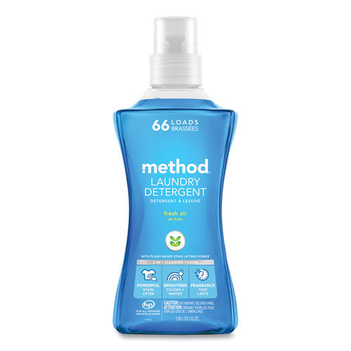 Method 318025 Laundry Detergent, Fresh Air Scent, 53.5 oz Bottle, 4/Carton
