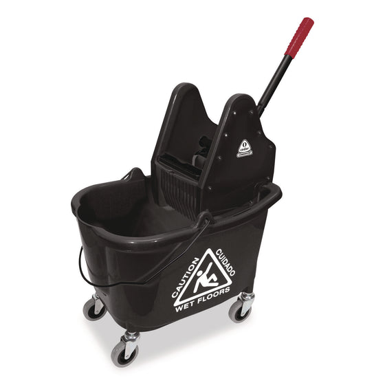 Nexstep Commercial Products 96998 Premier Downpress Mop Bucket and Wringer, 35 qt, Black