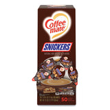 Coffee Mate 12384196 Liquid Coffee Creamer, Snickers, 0.38 Oz Mini Cups, 50 Cups/box