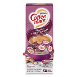 Coffee Mate 12220663 Liquid Coffee Creamer, Italian Sweet Creme, 0.38 Oz Mini Cups, 50/box