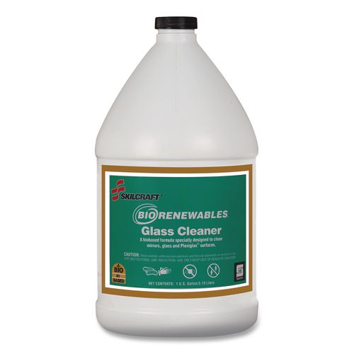 Abilityone 7930-01-555-3384 7930015553384, SKILCRAFT Spartan BioRenewables Glass Cleaner, 1 gal Bottle, 4/Carton